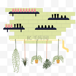 ins风绿植图片_ins风室内装饰设计墙饰内饰绿植水