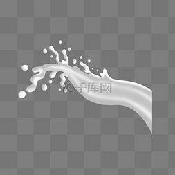 牛奶飞溅液体图片_洒出的牛奶飞溅插画