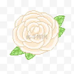 像素风白玫瑰