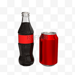 玻璃瓶图片_玻璃瓶和易拉罐可乐