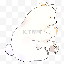 白色可爱的小熊