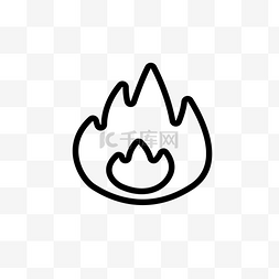 火焰图标图片_热界面符号的火焰轮廓图标