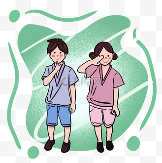 害羞孩子图片素材_儿童节害羞小朋友