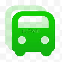 绿色主题图片_公共交通工具旅游主题图标