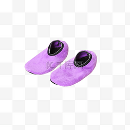 紫色拖鞋图片_典雅浅紫色的软底舞蹈鞋png素材