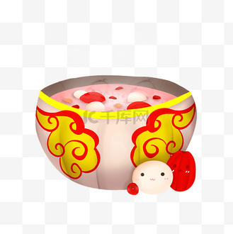 拟人腊八粥美食