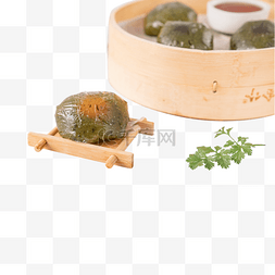 传统绿色食品图片_青团美食二十四节气寒食节食品