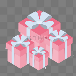 喜庆节日创意图片_粉色创意礼盒元素