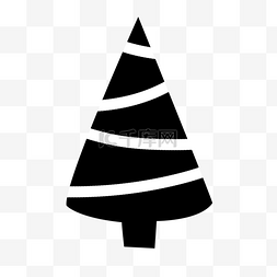 三角形圣诞树剪影图