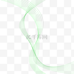 条纹波浪线图片_不规则图形波浪线条绿色