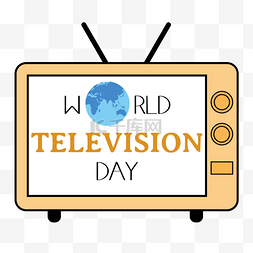 复古风格world television day