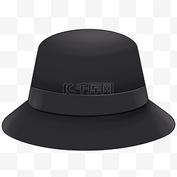 时尚潮流黑色图片_父亲节男士黑色渔夫帽