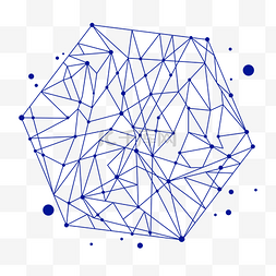 点线几何图图片_六边形和三角形科技感点线图案免