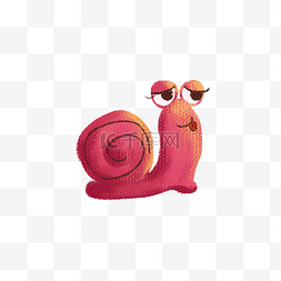 卡通蜗牛免抠素材图片_红色的蜗牛免抠图