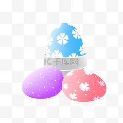粉色彩蛋图片_复活节两个彩蛋插画