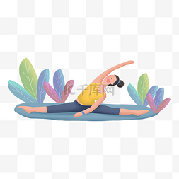 达人秀logo图片_运动健身达人做瑜伽女人植物