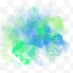 彩色团图片_蓝绿调烟雾