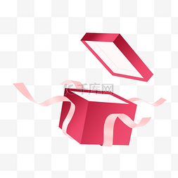 七夕节红色粉色丝带礼盒装饰图案