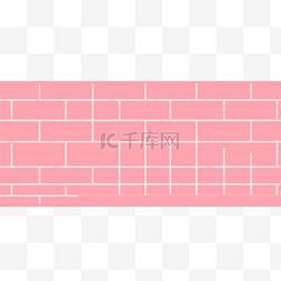 砖头铺路图片_手绘粉色砖头墙壁