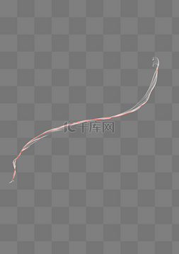 红色线条免扣素材图片_波浪光感几何简约线条免扣png