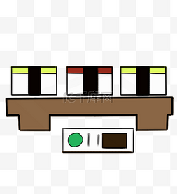 日本装盘的寿司插画