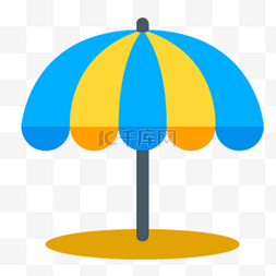 夏季的卡通遮阳伞