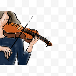 音乐会拉小提琴人物