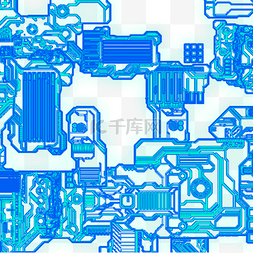 行走线路图片_蓝色电路板