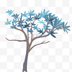 灰色创意植物大树元素