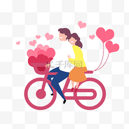 情侣游玩图片_骑自行车的情侣