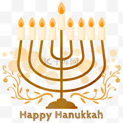 hanukkah庆典木质烛台