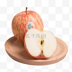 条纹苹果图片_红色条纹苹果切开果核水果健康