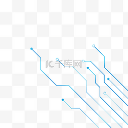 科技点线元素图片_不规则图形科技感点线蓝色
