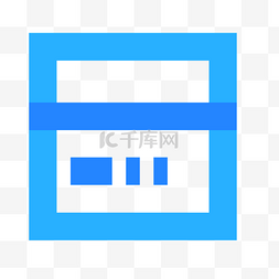 蓝色的线条图标免抠图