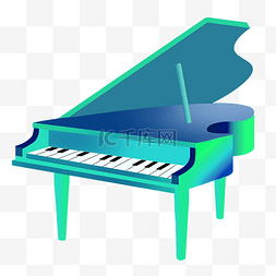 时尚乐器图片_时尚绿色钢琴