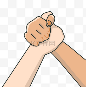 掰手腕手势姿势