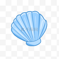 贝壳和海类素材图片_蓝色可爱贝壳