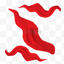 党建红绸红色图片_红色丝带绸带红绸带
