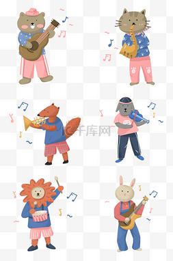 音乐小提琴图片_教育培训音乐培训动物学习乐器