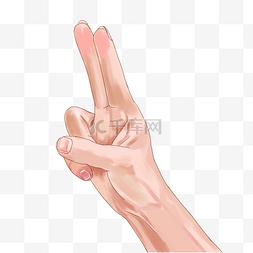 手指二手势插图装饰