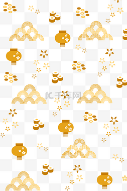日式樱花底纹图片_和风黄色底纹