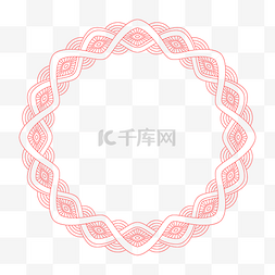 中国线性花纹图片_中式粉色线性框