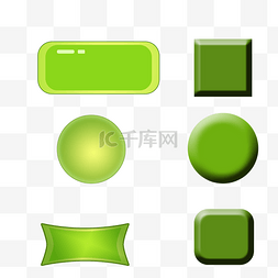 按钮图片_绿色按钮标签素材