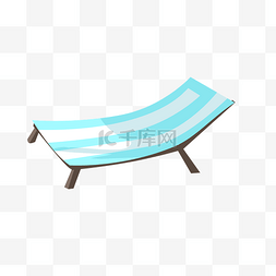 沙滩素材素材下载图片_卡通沙滩躺椅PNG下载