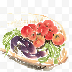 手绘的辣椒图片_菜篮的蔬果