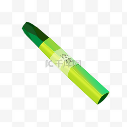 漂亮的绿色绘画笔