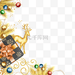 圣诞花纹装饰素材图片_圣诞节花纹圣诞球装饰