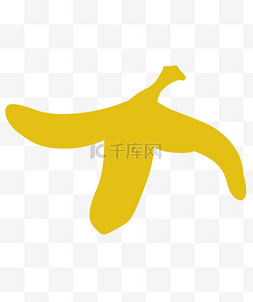 手绘香蕉皮图片_黄色香蕉皮手绘