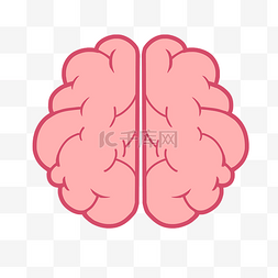 大脑神经图片_大脑粉色智力免扣手绘素材