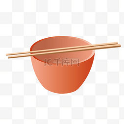 碗筷图片_红色餐具碗筷